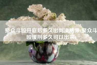 聚众斗殴开庭后多久出判决结果(聚众斗殴缓刑多久可以出来)