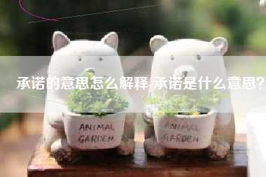 承诺的意思怎么解释-承诺是什么意思？