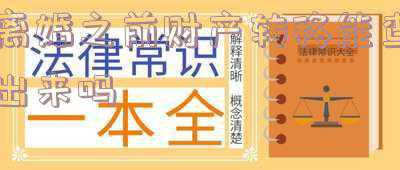 起诉离婚前转移财产能查出不(夫妻一方隐匿转移财产行为的认定)