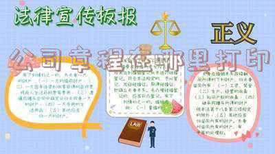公司章程怎么打印_公司章程在哪里打印,需要什么资料