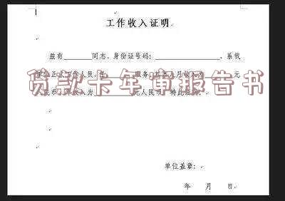 贷款卡年审报告书模板「贷款卡年审报告书模板图片」
