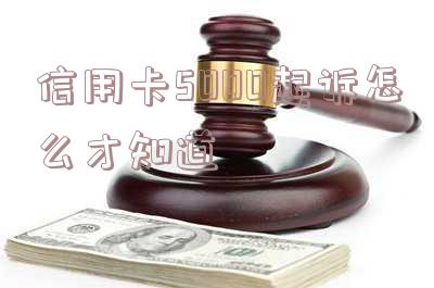 信用卡5000起诉怎么才知道