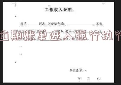 逾期账单进入强行执行