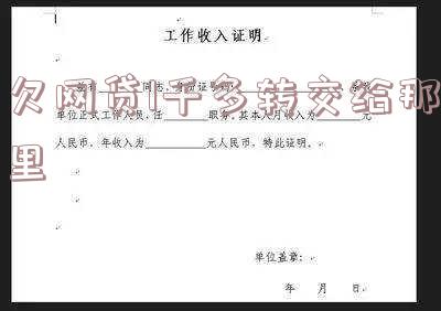 欠网贷1千多转交给那里