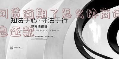 网贷逾期后怎么协商-网贷逾期后怎么协商只还本金