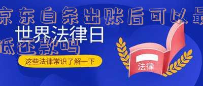 京东白条出账后可以最低还款吗