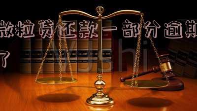 微粒贷逾期还了一部分其他就不能还了吗如何处理?