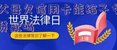 父母欠信用卡能给子女贷款吗
