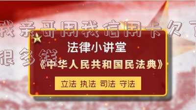 我亲哥用我信用卡欠了很多钱该怎么办?