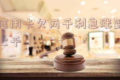 信用卡欠两千利息涨到七千