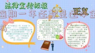 逾期一年还款是还本金吗