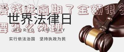 爱钱进逾期了金额很多要怎么处理呢