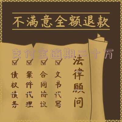 支付宝逾期二十万怎么办