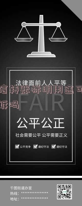 微信转账标明用途可以起诉吗安全吗