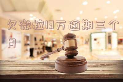 欠微粒13万逾期三个月该怎么办理
