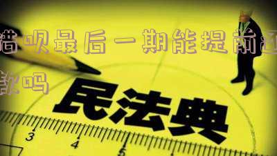 借呗最后一期能提前还款吗,安全吗,多少钱?