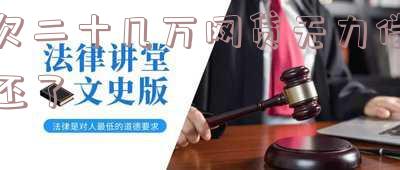 欠二十几万网贷无力偿还了怎么办?
