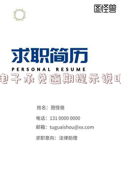 电子承兑逾期提示说明怎么写范文