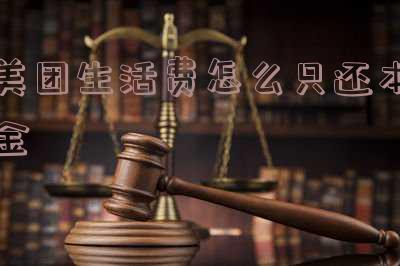 美团生活费只还本金是怎么操作及任意金额还款
