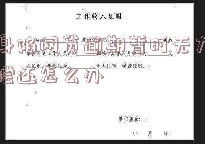 身陷网贷逾期暂时无力偿还怎么办呢