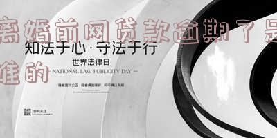 离婚前欠的网贷,老婆需要还吗?