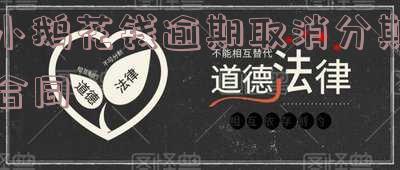 小鹅花钱逾期取消分期合同-小鹅花钱逾期说关闭还款通道