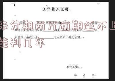 来分期欠两万多逾期多久会被起诉？超过两年未还会有什么后果？