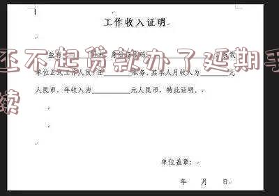 贷款还不上申请延期：影响、所需条件与可行性