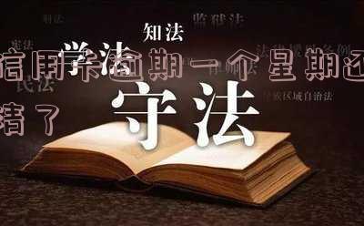 信用卡逾期一个星期还清了-信用卡逾期一个星期还清了会怎么样